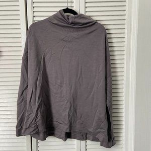 Lululemon Principal Dancer Funnel Neck Sweater Lunar Rock Purple Wool Knit Sz 10